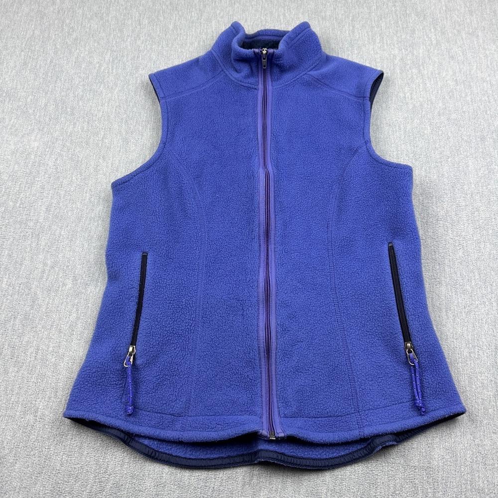 Vintage Patagonia Vest Women Medium Purple Synchilla Fleece Full Zip Made In USA